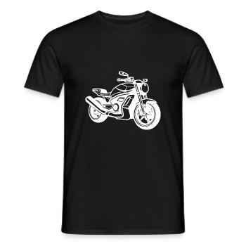 Motorcycle Biker - Men's T-Shirt - black - Front - AI Model Male 178 light (178cm)