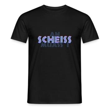 bayerischer spruch dialekt geschenk - Männer T-Shirt - Schwarz - Vorne - AI Model Male 178 light (178cm)