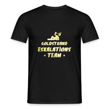 Goldstrand Eskalation - Männer T-Shirt - Schwarz - Vorne - AI Model Male 178 light (178cm)