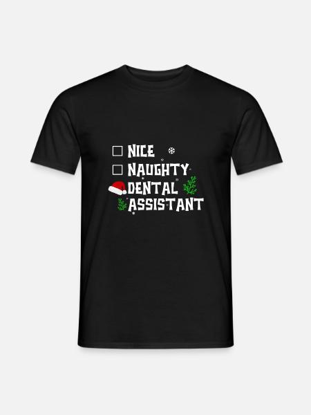 Nice naughty dental assistant - Men's T-Shirt - black