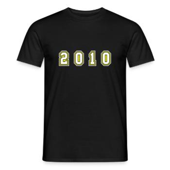 2010 Year Number - Men's T-Shirt - black - Front - AI Model Male 178 light (178cm)