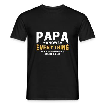 Distressed Dad Knows Everything 60th Bday - Men's T-Shirt - black - Front - AI Model Male 178 light (178cm)