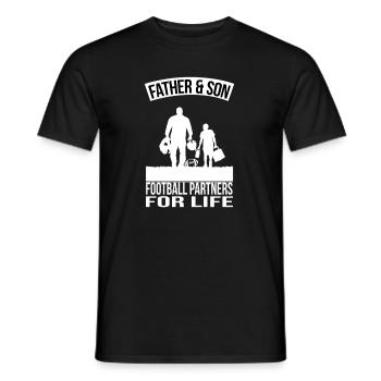 Vater und Sohn Football - Männer T-Shirt - Schwarz - Vorne - AI Model Male 178 light (178cm)