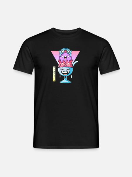 Crème glacée Kawaii - T-shirt homme - noir
