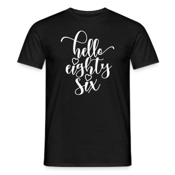 Bonjour Eighty Six Mignon 86 ans Anniversaire - T-shirt homme - noir - Devant - AI Model Male 178 light (178cm)