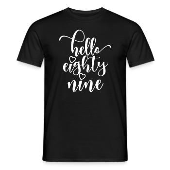 Hello Eighty Nine Cute 89 Years Old Birthday - Men's T-Shirt - black - Front - AI Model Male 178 light (178cm)