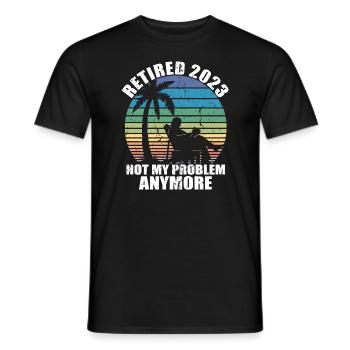 Retired 2023 Retirement Gift For Men & Women Funny - Men's T-Shirt - black - Front - AI Model Male 178 light (178cm)