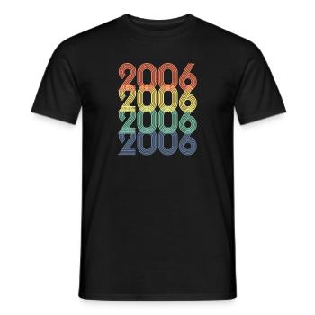 Cool Retro 2006, 17 Jahre alt, 17. Geburtstag Teens - Männer T-Shirt - Schwarz - Vorne - AI Model Male 178 light (178cm)