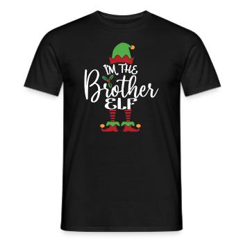 Bruder Elf süßes lustiges passendes Weihnachtskostüm - Männer T-Shirt - Schwarz - Vorne - AI Model Male 178 light (178cm)