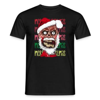 Horror Zombie Santa Claus zu Weihnachten - Männer T-Shirt - Schwarz - Vorne - AI Model Male 178 light (178cm)
