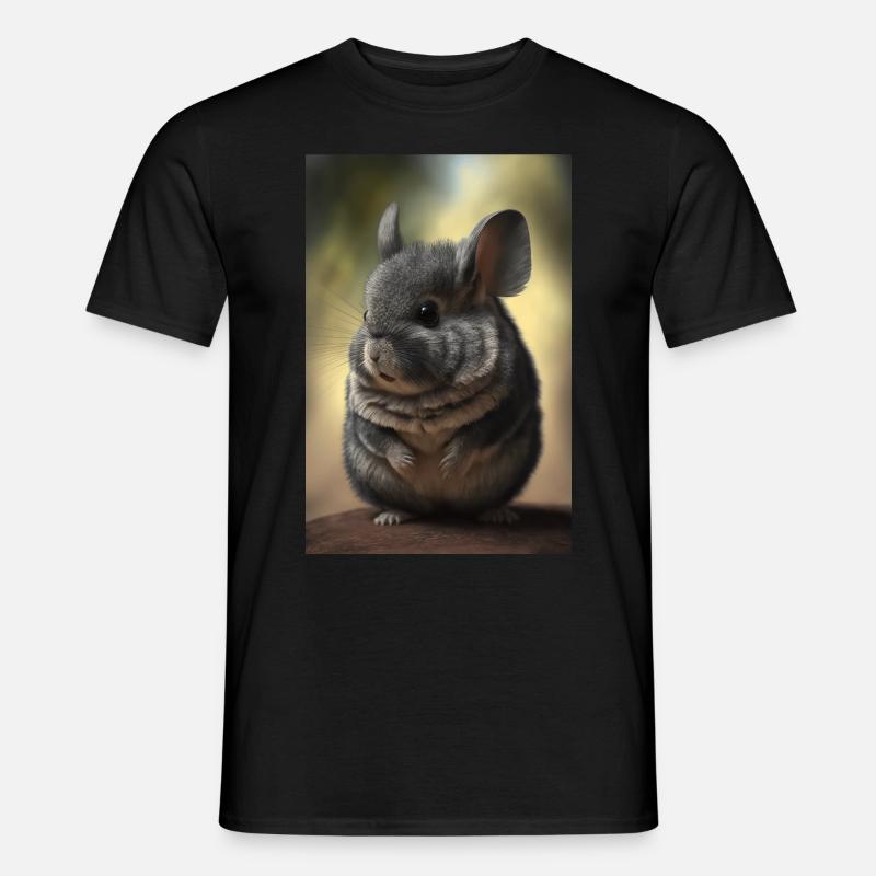 Chinchilla Realistisch Tier - Männer T-Shirt - Schwarz