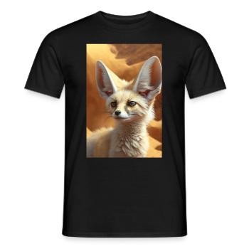 Fennec Desert Fox Safari - Men's T-Shirt - black - Front - AI Model Male 178 light (178cm)