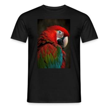 Parrot Bird Tropical Jungle - Men's T-Shirt - black - Front - AI Model Male 178 light (178cm)