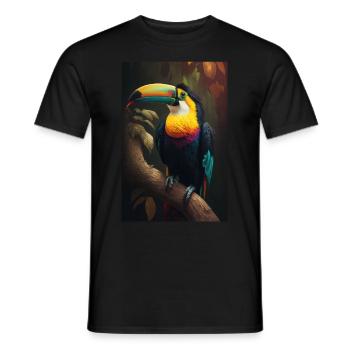 Tukan - Männer T-Shirt - Schwarz - Vorne - AI Model Male 178 light (178cm)
