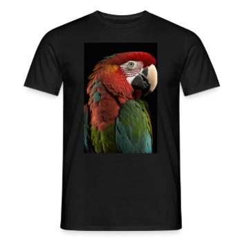 Papagei - Männer T-Shirt - Schwarz - Vorne - AI Model Male 178 light (178cm)