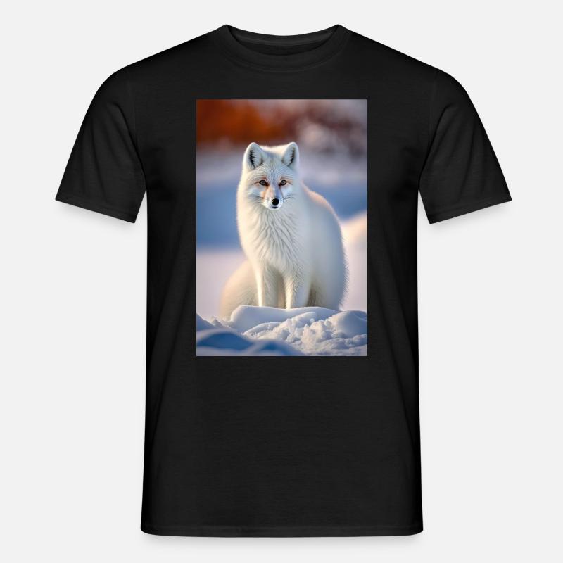 Polarfuchs - Männer T-Shirt - Schwarz