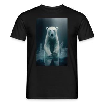 polar bear - Men's T-Shirt - black - Front - AI Model Male 178 light (178cm)