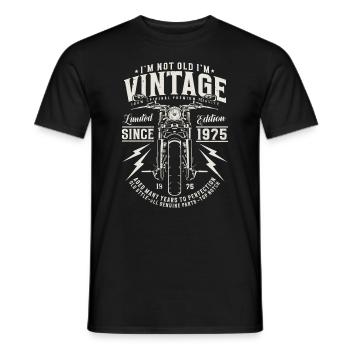 1975 Vintage Birthday Vintage Motorcycle - Men's T-Shirt - black - Front - AI Model Male 178 light (178cm)