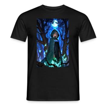 Anime Fille Magicien Fantômes - T-shirt homme - noir - Devant - AI Model Male 178 light (178cm)