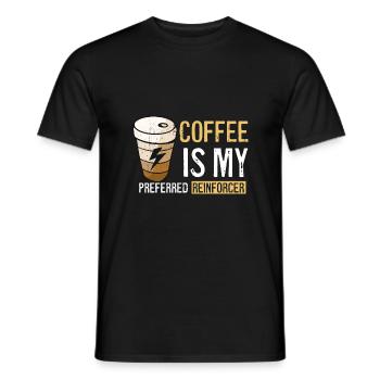 Coffee BCBA behavior funny coffee - Men's T-Shirt - black - Front - AI Model Male 178 light (178cm)