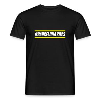 Barcelona 2023 - Männer T-Shirt - Schwarz - Vorne - AI Model Male 178 light (178cm)