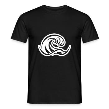 Ocean Wave Symbol Sea - Men's T-Shirt - black - Front - AI Model Male 178 light (178cm)