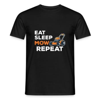 Sommeil MOW MOW Répéter Drôle de citation Pays - T-shirt homme - noir - Devant - AI Model Male 178 light (178cm)