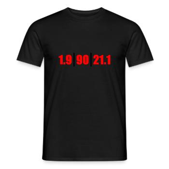 Triathlon Distanzen MD - Männer T-Shirt - Schwarz - Vorne - AI Model Male 178 light (178cm)