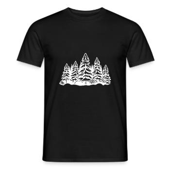 Wald Bäume - Männer T-Shirt - Schwarz - Vorne - AI Model Male 178 light (178cm)