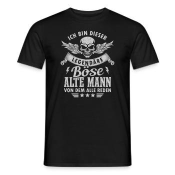Böser Alter Mann Legende Sarkasmus Spruch Lustig - Männer T-Shirt - Schwarz - Vorne - AI Model Male 178 light (178cm)