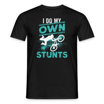 Mountain Biking MTB Downhill Mountain Biker - Men's T-Shirt - black - Front - AI Model Male 178 light (178cm)