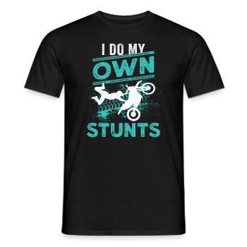 Motocross Dirt Bike Rider Motorcycle - Men's T-Shirt - black - Front - AI Model Male 178 light (178cm)