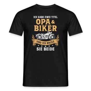 Biker Opa Motorradfahrer Motorrad - Männer T-Shirt - Schwarz - Vorne - AI Model Male 178 light (178cm)