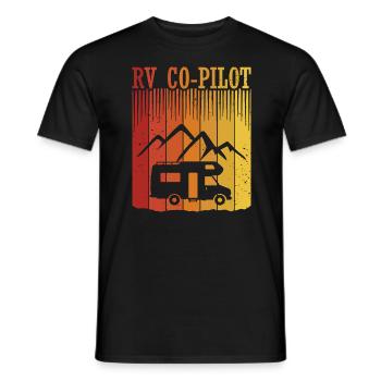 RV Co-Pilote Camping Camping-car Voyage Vacances - T-shirt homme - noir - Devant - AI Model Male 178 light (178cm)