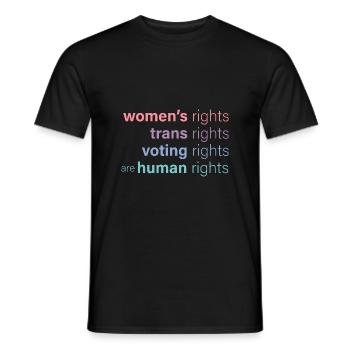 Women's rights are human rights - Men's T-Shirt - black - Front - AI Model Male 178 light (178cm)