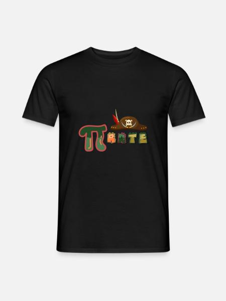 Pi Rate Mathematik Wissenschaft Geek Lustige Piraten Hut Pi Tag - Männer T-Shirt - Schwarz