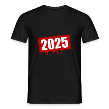 2025 Année Klecks - T-shirt homme - noir - Devant - AI Model Male 178 light (178cm)
