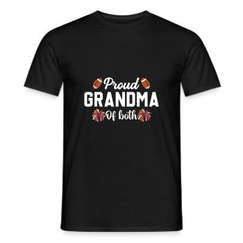 Fière grand-mère des deux drôles de pom-pom girls - T-shirt homme - noir - Devant - AI Model Male 178 light (178cm)
