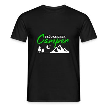 Happy Camper Camping Hommes Cadeau Drôle - T-shirt homme - noir - Devant - AI Model Male 178 light (178cm)