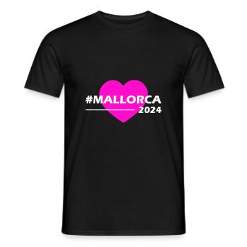 Mallorca 2024 Heart Love - Men's T-Shirt - black - Front - AI Model Male 178 light (178cm)