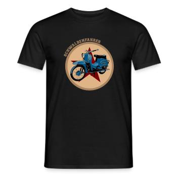 Schwalbe Simson Moped DDR Suhl KR51 Geschenk - Männer T-Shirt - Schwarz - Vorne - AI Model Male 178 light (178cm)