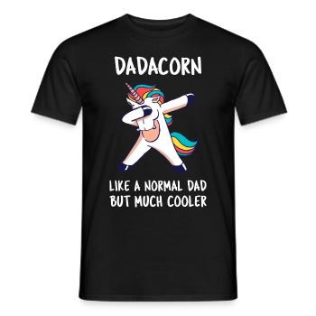 Dadacorn III - Awesome Dad Einhorn - Männer T-Shirt - Schwarz - Vorne - AI Model Male 178 light (178cm)