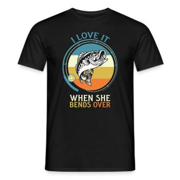 Fishing Angler Fishing Rod - Men's T-Shirt - black - Front - AI Model Male 178 light (178cm)