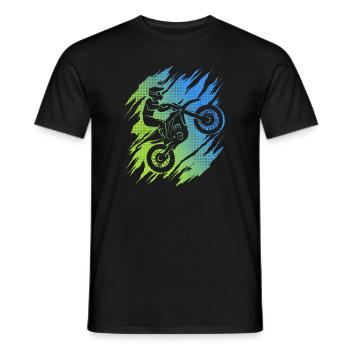 Motocross Bike Motorcyclists Children Motorcycle - Men's T-Shirt - black - Front - AI Model Male 178 light (178cm)