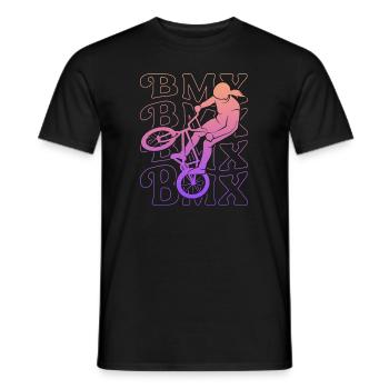 Vintage BMX Stunts Bike Kids Bicycle BMX Girls - Men's T-Shirt - black - Front - AI Model Male 178 light (178cm)