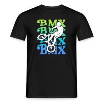 Vintage BMX Rider Stunts Bike Bike BMX Boys - Men's T-Shirt - black - Front - AI Model Male 178 light (178cm)