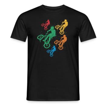 BMX Stunts Bike Mädchen Jungen Fahrrad BMX Kinder - Männer T-Shirt - Schwarz - Vorne - AI Model Male 178 light (178cm)