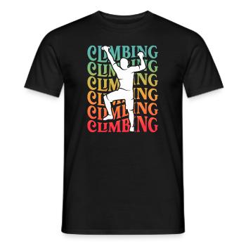 Bouldern Freiklettern Mädchen Jungen Klettern - Männer T-Shirt - Schwarz - Vorne - AI Model Male 178 light (178cm)