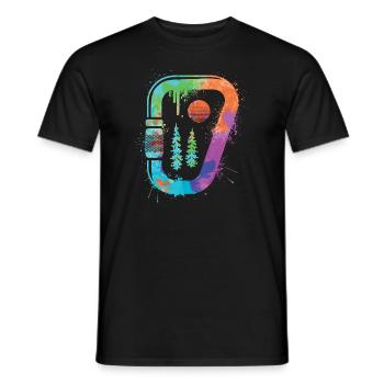Bouldern Freiklettern Berge Klettern Kinder - Männer T-Shirt - Schwarz - Vorne - AI Model Male 178 light (178cm)