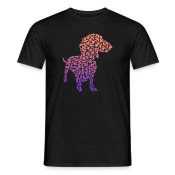 Dackel Mama Dachshund Besitzer Kinder Teckel - Männer T-Shirt - Schwarz - Vorne - AI Model Male 178 light (178cm)